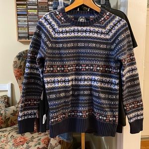 American Eagle Fairisle Knit Raglan Sleeve Pullover Sweater - Mens Size S